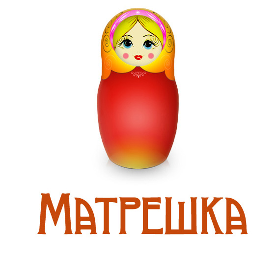 Логотип современной женской одежды «Матрешка»